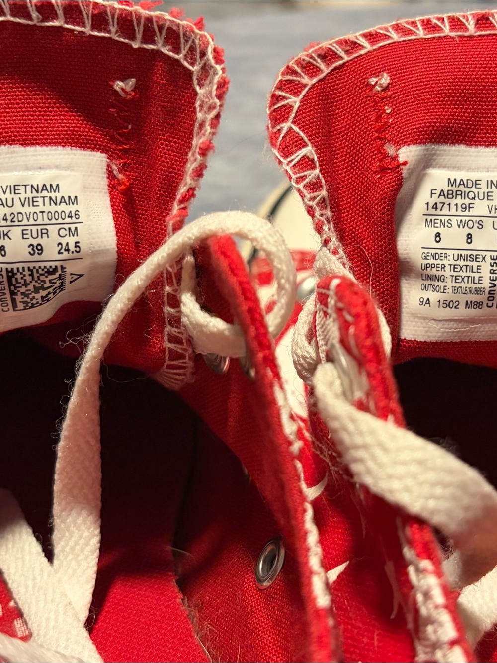 Converse UniSex Red All Star, Star-Print Low Top Sneakers - Picture 7 of 9